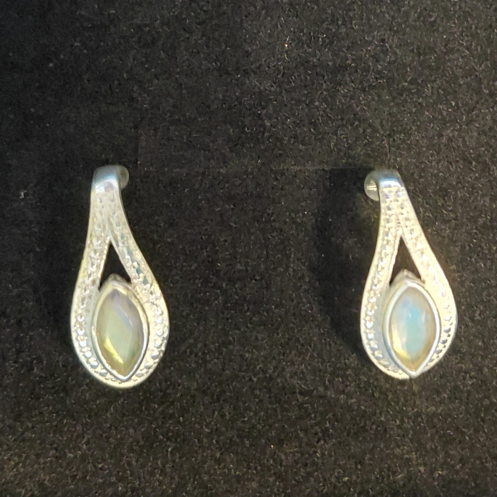 Faceted Labradorite Statement Earrings
